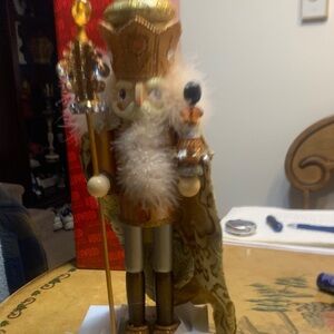 Gold and White Nutcracker Figurine Absolutrly beautiful